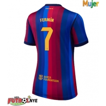 Camiseta Barcelona Fermin Lopez #7 Primera Equipación para mujer 2026-27 manga corta